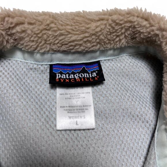 Patagonia Fall ‘07 Retro X Oatmeal Fleece Zip Sweater Jacket Womens Large - Picture 6 of 8